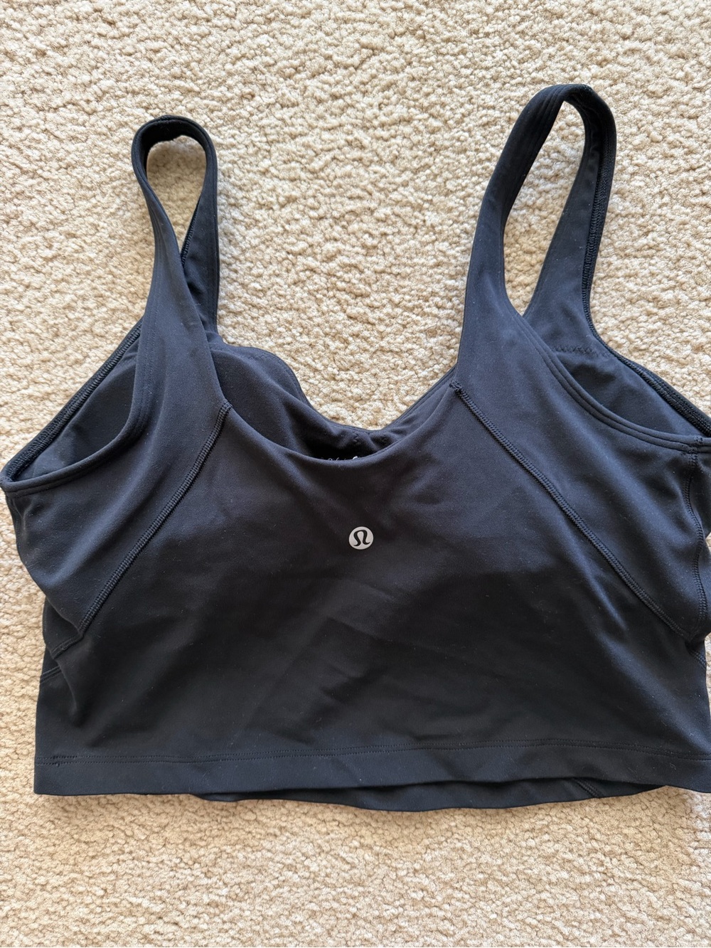 lululemon athletica Black Medium-Support Cropped Sports Bra